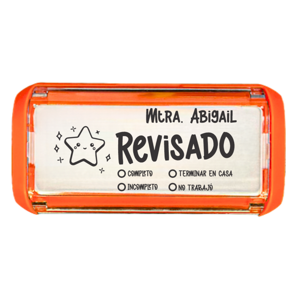 Sello calificador WRLD Trodat 4913 personalizado para maestras y maestros