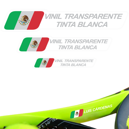 Etiqueta deportiva personalizada para botella