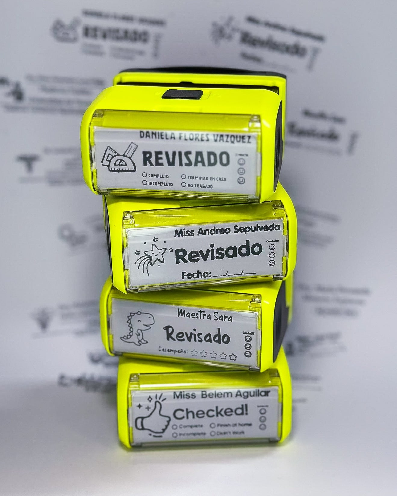 Sello para maestro personalizado con nombre