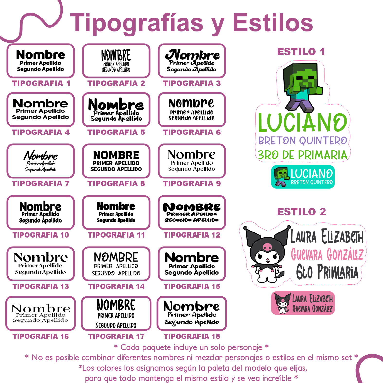Etiquetas WRLD Silueta colocadas en toppers y termos de agua