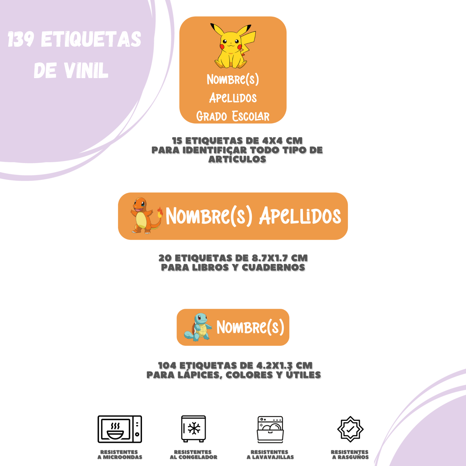 Etiquetas WRLD Movies & TV aplicadas en cuadernos y carpetas escolares