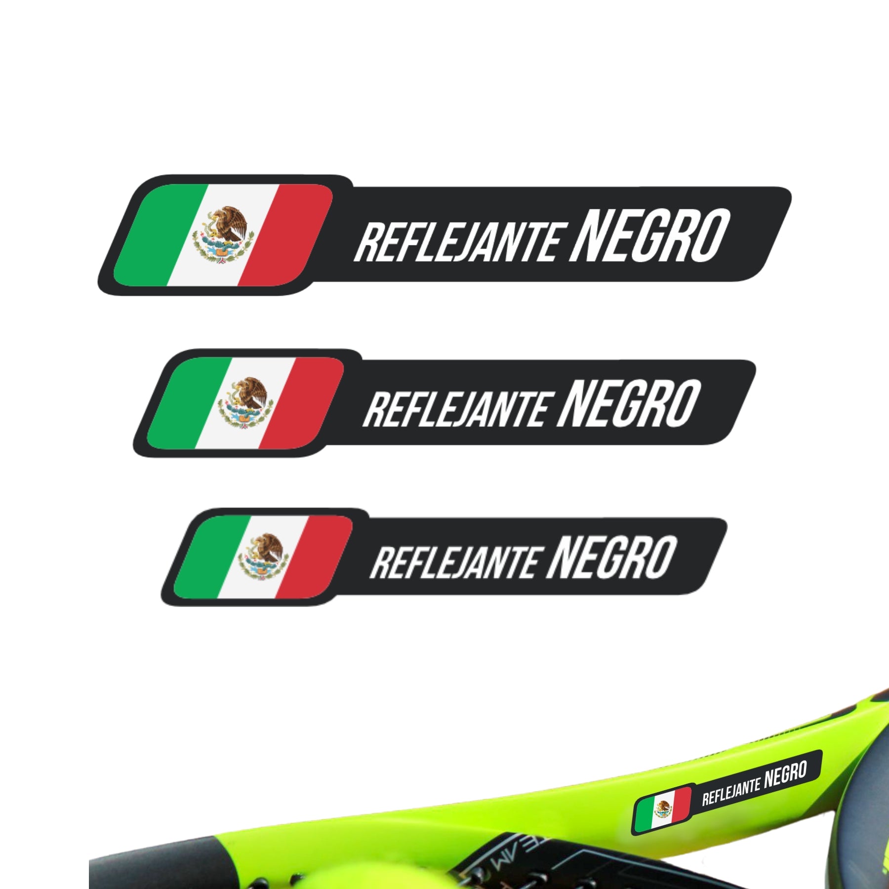 Vista flat lay de 20 calcomanías deportivas WRLD personalizadas desplegadas