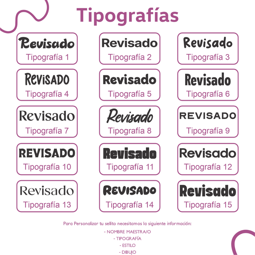 Sello calificador WRLD con frases motivadoras personalizadas para maestros