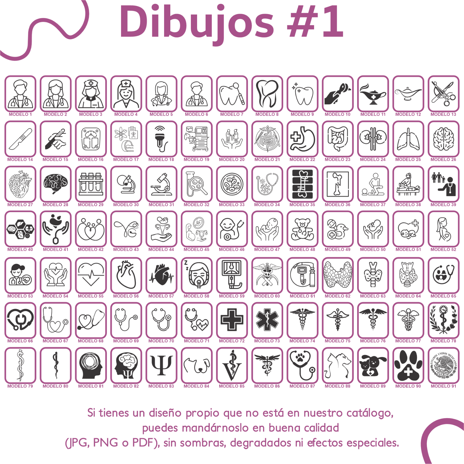 Sello calificador WRLD con frases motivadoras y dibujos personalizados